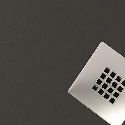 Aquarius Honiston Mineral Composite Slate Effect Shower Tray in Midnight Black - 1200 x 760mm - 3