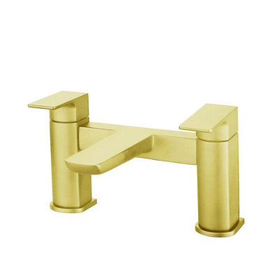 Aquarius Hydro Bath Filler Mixer Tap Brushed Brass
