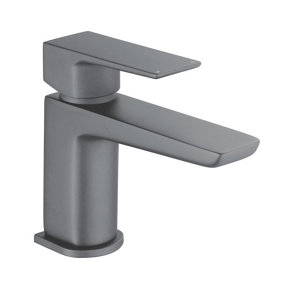 Aquarius Hydro Mini Mono Basin Mixer Tap with Waste Gunmetal Grey