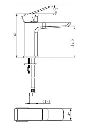 Aquarius Hydro Mono Basin Mixer Tap inc Waste Matt Black