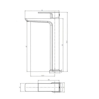 Aquarius Hydro Tall Mono Basin Mixer Tap in Chrome
