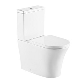 Aquarius K-Series Rimless Back to Wall Close Coupled Toilet, Cistern and Soft Close Seat AQKS541