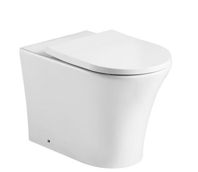 Aquarius K-Series Rimless Back To Wall Toilet and Soft Close Seat AQKS537