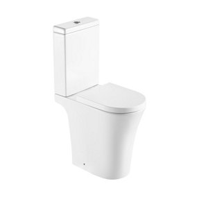 Aquarius K-Series Rimless Short Projection Close Coupled Toilet, Cistern and Soft Close Seat AQKS538