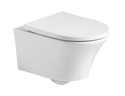 Aquarius K-Series Rimless Wall Hung Toilet and Soft Close Seat AQKS539