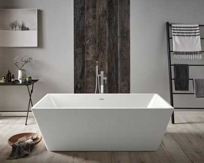 Aquarius Kruze Luxury 1700 x 800MM Freestanding Acrylic Bath AQKR17X8FSB Price Comparisons | Compare The Build