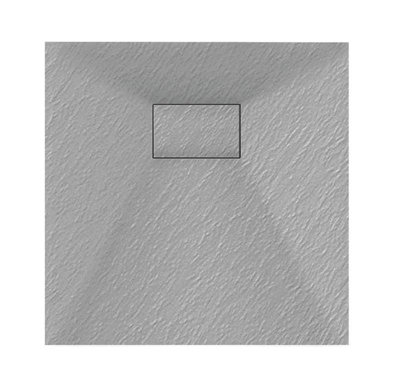 Aquarius LevAqua Natural 800 x 800mm Grey Square Polymarble Textured Shower Tray AQLAN08080G