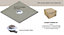 Aquarius LevAqua Wetroom Tray with Centre Drain Complete Kit 1000 X 1000mm AQLA1010CD