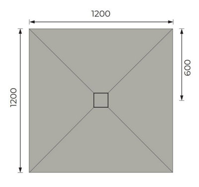 Aquarius LevAqua Wetroom Tray with Centre Drain Complete Kit 1200 X 1200mm AQLA1212CD - 3