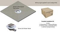Aquarius LevAqua Wetroom Tray with Corner Drain Complete Kit 1000 X 1000mm AQLA1010CORD