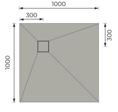 Aquarius LevAqua Wetroom Tray with Corner Drain Complete Kit 1000 X 1000mm AQLA1010CORD - 3
