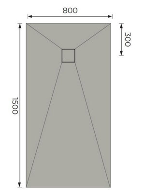 Aquarius LevAqua Wetroom Tray with End Drain Complete Kit 1500 X 800mm AQLA1580ED - 3