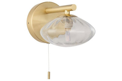 Aquarius Lumen Angel Single Wall Light Brushed Brass