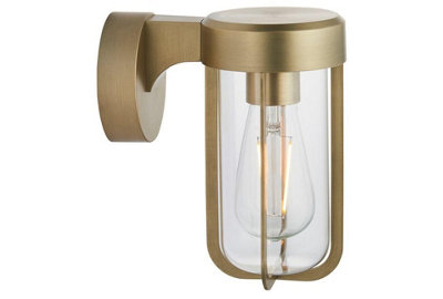 Aquarius Lumen Lamp Single Wall Light Brushed Brass