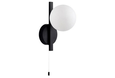Aquarius Lumen Orb Solo Wall Light Matt Black