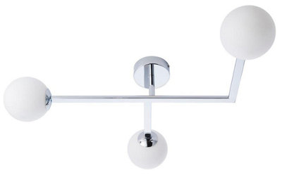 Aquarius Lumen Orb Trio Ceiling Light Chrome