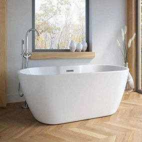 Aquarius Luxor Freestanding Luxury Deep Bath Tub 1655mm x 745mm x 580mm AQLX0076