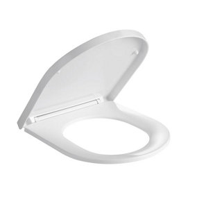 Aquarius Luxury D-Shape Soft Close Toilet Seat White