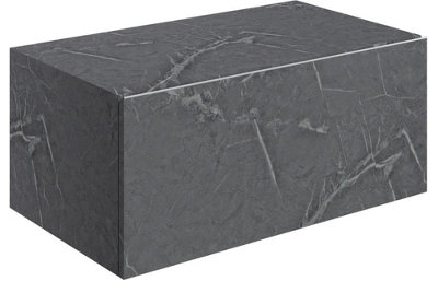 Aquarius Marblesque One Drawer Storage Unit and Console Shelf 800mm Grey Marble Effect