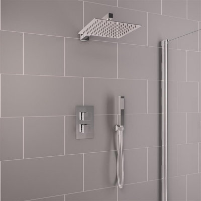 Aquarius Modern Square Shower Bundle Chrome AQBND017