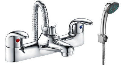 Aquarius QualEco Low Pressure Bath Shower Mixer Tap Inc Kit Chrome AQQE2220