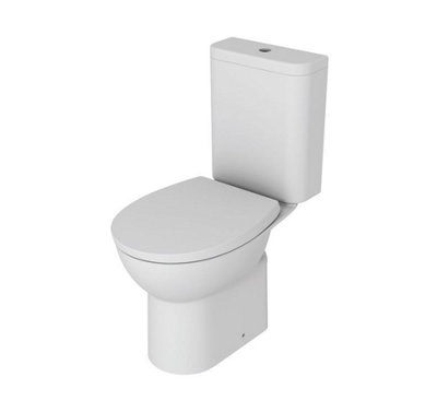 Aquarius QualEco Rimless Close Coupled Toilet with Soft Close Seat