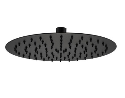 Aquarius RainLux Round Matt Black 2 Outlet Shower Bundle - 5