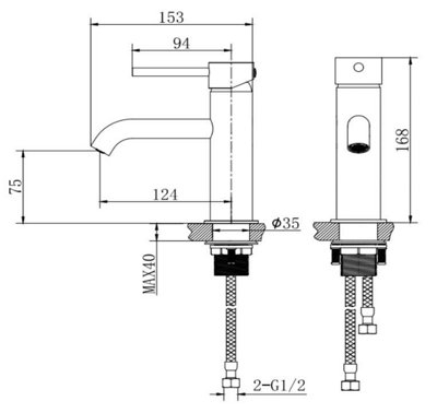 Aquarius RF-Series Cold Start Mono Basin Mixer Tap inc Waste Brushed Brass - 5