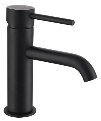 Aquarius RF-Series Mini Mono Basin Mixer Tap inc Waste Matt Black