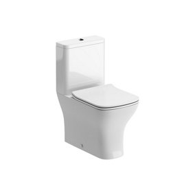 Aquarius Sequoia Close Coupled Fully Shrouded WC Toilet With Slim Soft Close Seat AQSQ0240