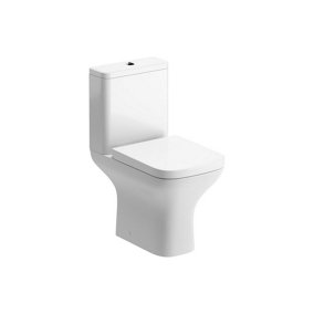 Aquarius Sequoia Close Coupled Fully Shrouded WC Toilet With Wrapover Soft Close Seat AQSQ0252