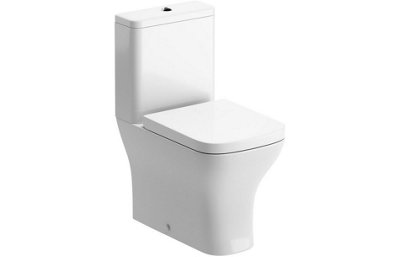 Aquarius Sequoia Close Coupled Fully Shrouded WC Toilet With Wrapover Soft Close Seat AQSQ0254