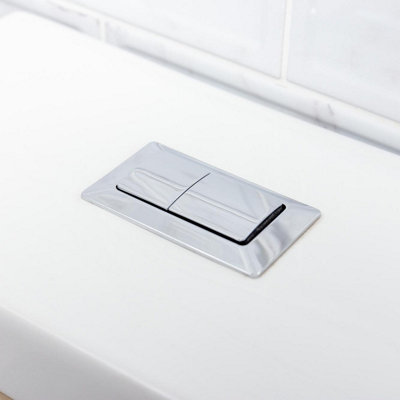 Aquarius Square Design Close Coupled Toilet with Soft Close Wrap Over Seat - 5