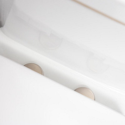 Aquarius Square Design Close Coupled Toilet with Soft Close Wrap Over Seat - 6