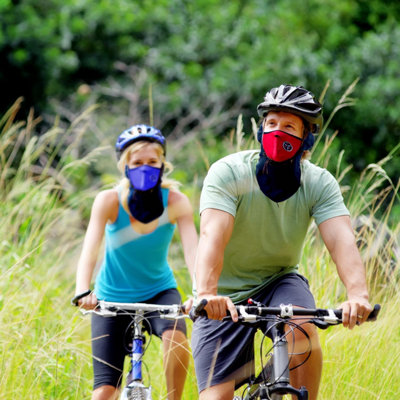 aquarius bike helmet Aquarius Thermal Neoprene Face & Neck Mask Warm & Breathable Biker Mask,  Blue