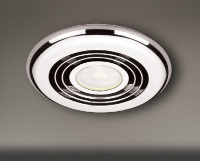 Aquarius Tornado Inline Fan For Wet Rooms  Chrome LED Warm White Showerlight AQ337C