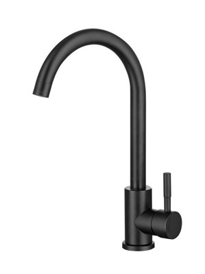 Aquarius TrueCook Series 92 Black Single Lever Kitchen Mixer Tap