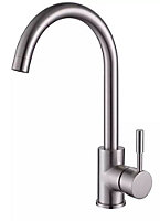 Aquarius TrueCook Series 92 Brushed Stainless Steel Single Lever Kitchen Mixer Tap AQTK092SS