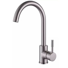 Aquarius TrueCook Series 92 Brushed Stainless Steel Single Lever Kitchen Mixer Tap AQTK092SS