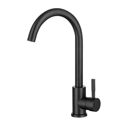 Aquarius TrueCook Single Lever Pull Out Kitchen Mixer Tap in Matt Black