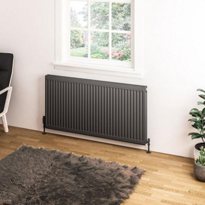 Aquarius Type 11 Compact Panel Radiator 600 x 1200 Matt Anthracite AQ250066
