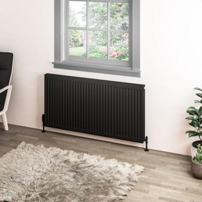 Aquarius Type 11 Compact Panel Radiator 600 x 1200 Matt Black AQ250074