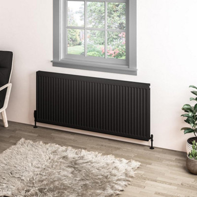 Aquarius Type 11 Compact Panel Radiator 600 x 1400 Matt Black AQ250075