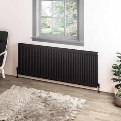 Aquarius Type 11 Compact Panel Radiator 600 x 1600 Matt Black AQ250076