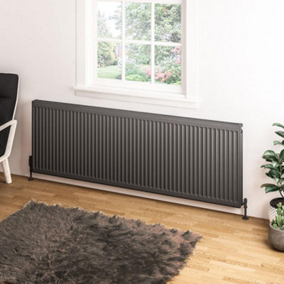 Aquarius Type 11 Compact Panel Radiator 600 x 1800 Matt Anthracite AQ250069