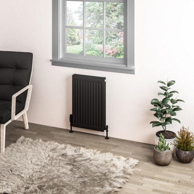 Aquarius Type 11 Compact Panel Radiator 600 x 400 Matt Black AQ250070