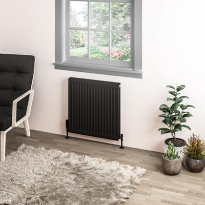 Aquarius Type 11 Compact Panel Radiator 600 x 600 Matt Black AQ250071