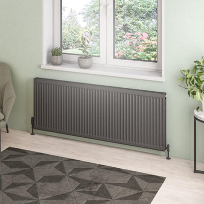 Aquarius Type 21 Compact Panel Radiator 600 x 1600 Matt Anthracite AQ250125