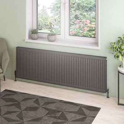 Aquarius Type 21 Compact Panel Radiator 600 x 1800 Matt Anthracite ...
