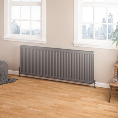 Aquarius Type 22 Compact Panel Radiator 600 x 1600 Matt Anthracite AQ250192
